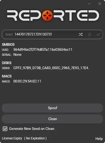  Чит REPORTED SPOOFER Для HWID SPOOFER