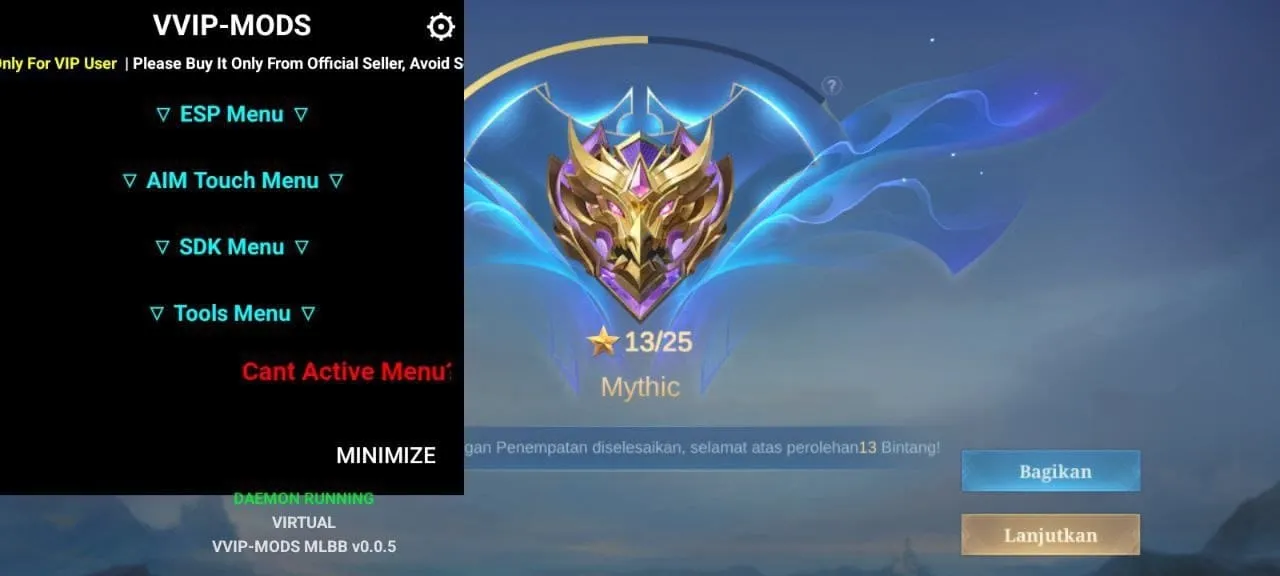 Изображение  Чит VIP Для MOBILE LEGENDS